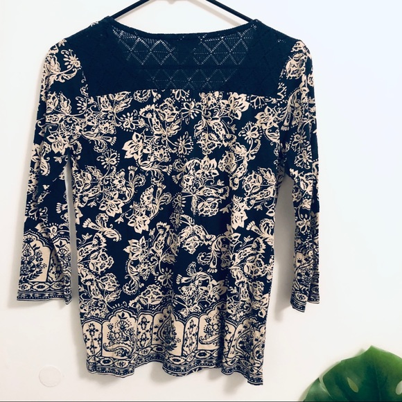 Lucky Brand 3/4 Sleeve Blouse - Picture 6 of 6